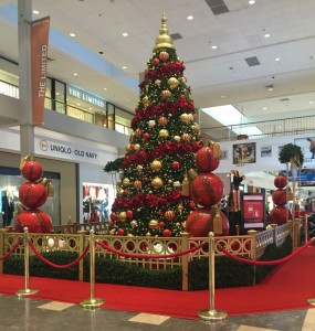 Christmas decorations in the Willowbrook Mall are beautiful, but why so early? (Staff photo by Ceana Cuello)